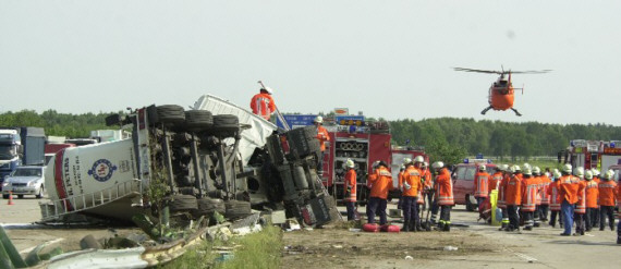 Einsatzstelle BAB A7 von Norden